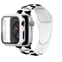 【CHUYANG SHOP】  สายคล้องคอสำหรับ Apple Watch Band 44มม. 40มม. 45มม. สายรัดข้อมือซิลิโคน41มม. 42มม. 38มม. สร้อยข้อมือยางสำหรับ IWatch Series 3 4 5 6 SE 7