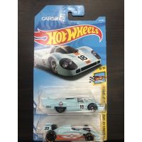 Hotwheels Indy 500 Oval+Porsche 917 Lh(Gulfคู่)ได้2คัน แพ็คยับ รถสวยปกติ