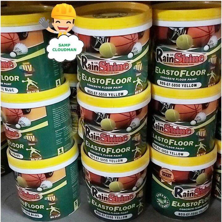 Rain or Shine ElastoFloor Waterbased Concrete Floor Paint Quart Size/1