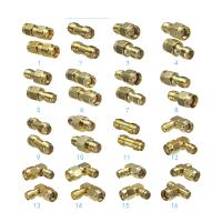 1pcs Connector SMA RP SMA to SMA RP SMA Male Plug Female Jack RF Coaxial Adapter Wire Terminal Brass