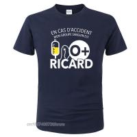 En Cas D Accident Mon Groupe Sanguin Est O Ricard Men Funny Cotton Round Neck T Shirt Character Great Hiphop Tops