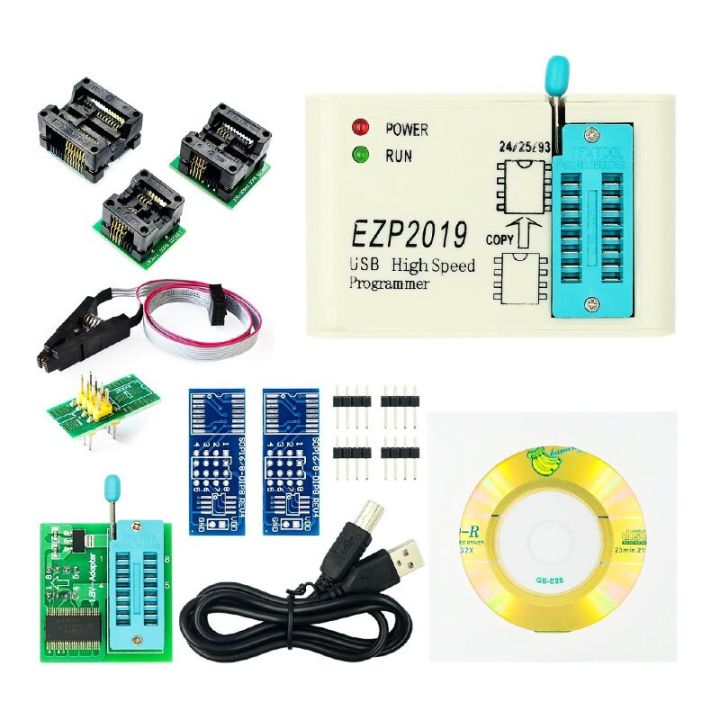 จัดส่งฟรี EZP2019 USB ความเร็วสูง SPI โปรแกรมเมอร์ดีกว่า2013 2010 2011รองรับ24 25 93แฟลช EEPROM Bios + ซ็อกเก็ต