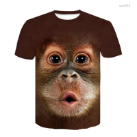 2022 Monkey Gorilla (สต็อกเพียงพอ) 3D Print T Shirt Men Summer Casual Oversized O-Neck Streetwear Punk Hip Hop Design T-shirtคุณภาพสูง size:S-5XL