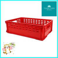 ลังแก้ว 24 ช่อง GW 33.5x48.5x15 ซม. สีแดงPERFORATED GLASSWARE CRATE WITH 24 COMPARTMENTS GW 33.5X48.5X15CM RED **โปรโมชั่นสุดคุ้ม โค้งสุดท้าย**