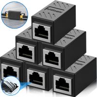 1/3ชิ้นตัวขยายอีเทอร์เน็ตตัวเมียเป็น RJ45 Cat7/6/5e ตัวเชื่อมต่อแบบตรงผ่านสายเคเบิลเครือข่ายสำหรับตัวแปลงอินเทอร์เน็ต Coupler