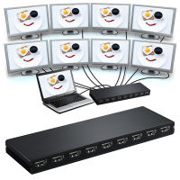 4K HDMI 1x8 Splitter 1 In 8 Out 1080P Full HD Audio Video Distributor Converter for DVD PS3 Xbox PS4 Laptop PC To 8 Monitor