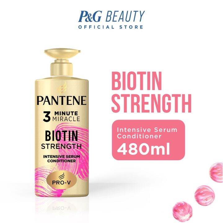 Pantene Pro V 3 Minute Miracle Biotin Strength 480ml Lazada PH