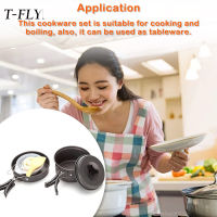 T-FLY 8ชิ้นเครื่องครัวสำหรับตั้งแคมป์เดือดสำหรับปิคนิคกลางแจ้งชุดทำอาหารสำหรับ T-FLY ตั้งแคมป์เดินป่าแบกเป้เครื่องครัวสำหรับตั้งแคมป์เดือดปิคนิค8ชิ้นชุดทำอาหารกลางแจ้งสำหรับ Sx5la-llh-my ตั้งแคมป์เดินป่าแบกเป้