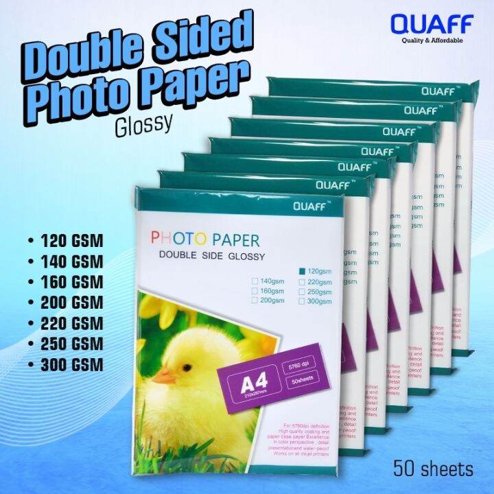 1 Quaff A4 Size Double Sided Glossy Photo Paper From 120gsm To 300gsm