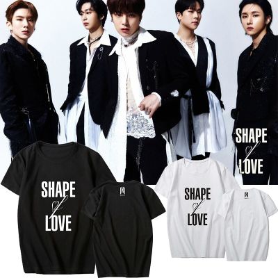 Korean Style K Pop Kpop MONSTA X T Shirt New Album 11 SHAPE of LOVE K-pop T-shirt Same Paragraph Short Sleeve T-Shirt Summer Top