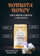 Cà phê ROBUSTA HONEY CAFE nguyên chất rang mộc LIEN DONG bột xay sẵn pha