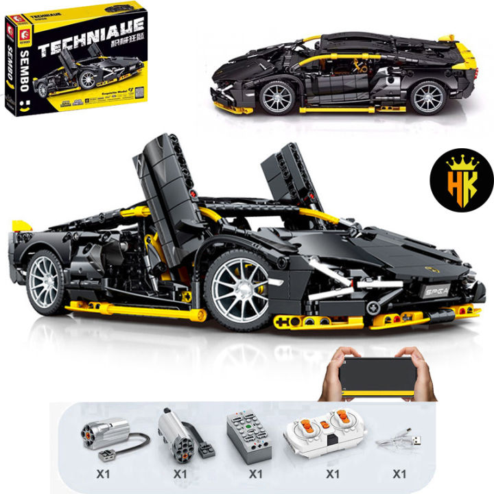 Đồ Chơi Lắp Ráp Kiểu Lego Xe Điều Khiển Từ Xa RC Techic Siêu Xe Lamborghini  Aventador SV  Với 1254 Mảnh Ghép 
