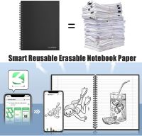 A5 B5 A6 A4 Smart Reusable Erasable Notebook Paper Microwave Wave Cloud Notepad Lined With Pen Dropshipping Customize Kids Gift Note Books Pads