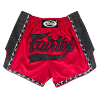 Sale..Sale..Fairtex แฟร์เท็กซ์ กางเกงมวยไทย กางเกงมวยสากล กางเกงกีฬา สีแดงดำ BS1703 Boxing Shorts Muay Thai Fight Combat Gym Fitness Red ฺBlack Trunks