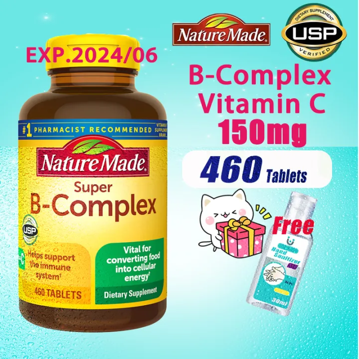 Nature Made Super B Complex With Vitamin C Multivitamin B Family VB 460 ...