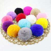 Pompom 6CM Rex Rabbit Hair Plush Ball Baby Lace Patch Applique Material Childrens Hair Bag DIY Fluffy Keychain Accessories