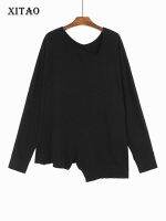 XITAO T-shirt Long Sleeve Knitting Women Casual T-shirt