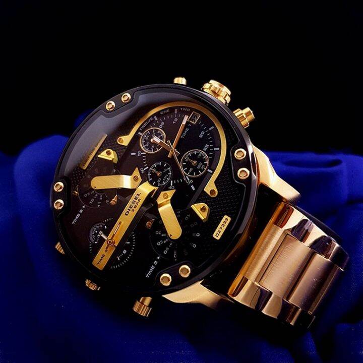 Jam Tangan DieselMR.Daddy DZ7333 Black Combi Gold Stainless Steel