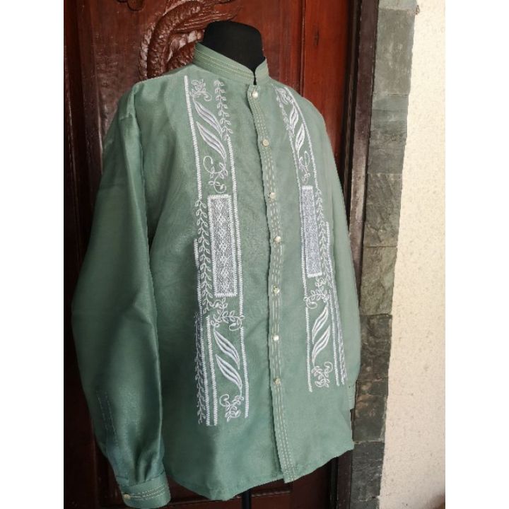 #NEW#Sage Green Barong Tagalog organza fabric | Lazada PH