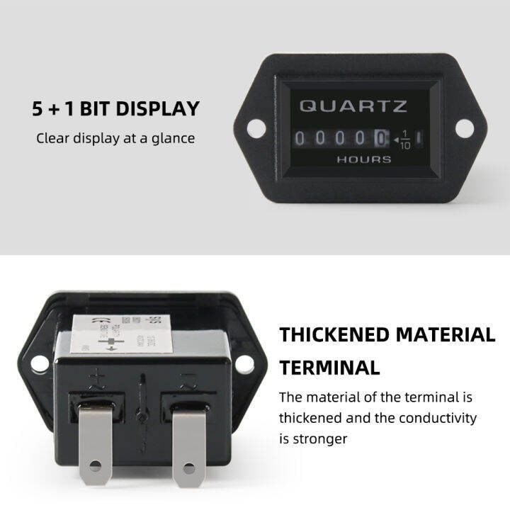 rcyago-dc12-40v-ac-150-220v-มิเตอร์จับเวลาแบบพกพาเครื่องวัดชั่วโมงกลสำหรับเครื่องยนต์ดีเซลปั๊มส่งถ่ายเครื่องกำเนิดไฟฟ้าเครื่องมือ