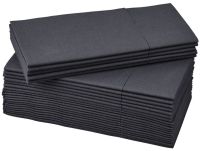 MOTTAGA Paper napkin, black 38x38 cm/ 25 pieces (มอตทากา กระดาษเช็ดปาก, ดำ 38x38 ซม./25 ชิ้น)