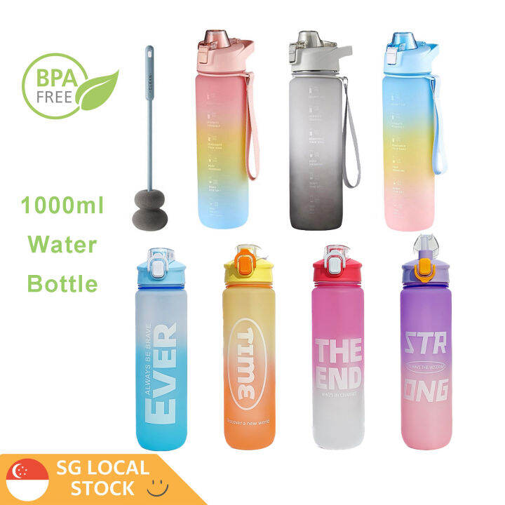 1l 1.6l Water Bottle Bpa-free & Leakproof Gradient 1000ml Sports Water 