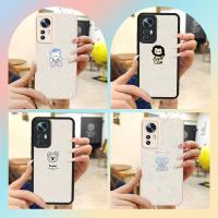 texture simple Phone Case For Xiaomi 12 5G/12X/12S youth leather Anti-knock personality funny couple protective cute