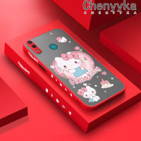 เคสสำหรับ Huawei Y7เคส2019ชั้นหนึ่ง2019 Y7ลายการ์ตูนน่ารักเฮลโลคิตตี้บางเคสแข็งกันแรงกระแทกนิ่มขอบเคสป้องกันเลนส์กล้องคลุมทั้งหมดปลอกซิลิโคน