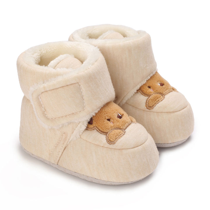 รองเท้าอบอุ่นในฤดูหนาวสำหรับทารกแรกเกิด-รองเท้าผ้าฝ้ายหมีน้อย-รองเท้าผ้าฝ้ายปลาน้อย-รองเท้าเด็กอ่อนชาย-รองเท้าเด็กอ่อนหญิง-รองเท้าที่ไม่ใช่ผ้าลื่นเพียงผู้เดียว-รองเท้าเด็ก-รองเท้าใส่เดิน-รองเท้า-velcr