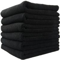 Sinland Household Microfiber Hair Drying Towel Beauty Salon Spa Bath Towels Fast Drying For Home Ho 41cmx69cm 6 Pack Black