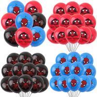 10pcs Spiderman Theme 12 Inch Latex Balloons Air Globos Boys Birthday Party Decorations Toys For Kid Baby Shower Party Supplies