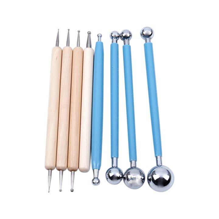 8 Piece Ball Stylus Dotting Tools for Clay Pottery Ceramics Doll ...