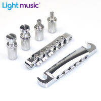 Chrome Guitar Bridge Tune-O-Matic Tailpiece Tail สำหรับ Les Paul LP Style Set อุปกรณ์เสริมกีต้าร์ใหม่