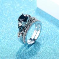 Western Hot Sale Black Skull Rings Women Personality Punk Copper Rings For Fashion Jewelry