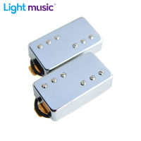 Double Coil Humbucker Pickup สำหรับ LP สไตล์กีตาร์ไฟฟ้า Chrome Two Line 6 Hole กีตาร์ไฟฟ้า Humbucker Pickup