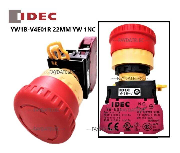 Idec Yw1b V4e01r 22mm Yw Emergency Stop Push Lock Button 1nc Lazada