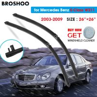 ZZOOI Car Wiper Blade For Mercedes Benz E-Class W211 26"+26" 2003-2009 Auto Windscreen Windshield Wipers Blades Fit Side Pin Arms