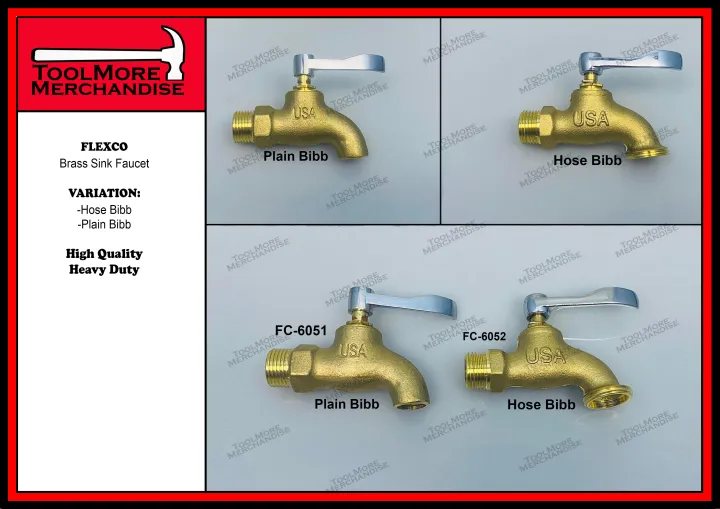 FLEXCO Brass Sink Faucet (Hose Bibb , Plain Bibb) Lazada PH