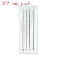 4pcs/Set Double-Ended Acne Needle Blackhead Blemish Remover Pimple Comedone Facial Cleaning Stainless Steel Box Or Bag Random