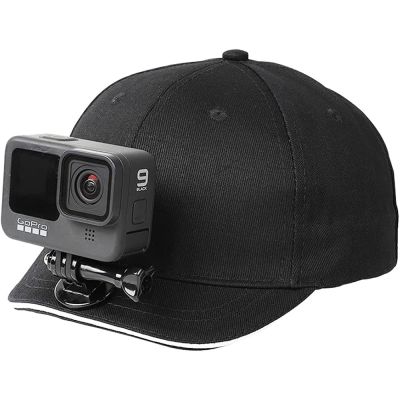 กล้องแอคชั่นเบสบอล,อุปกรณ์ยึดหมวกสายรัดศีรษะแบบปรับได้สำหรับ Gopro Hero 10/9/8/7/6/5 DJI OSMO Action Insta360 One R