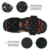 Soumit Silicone Crampons Ice Claw Anti Slip Gripper Forefoot Claw Heel Spikes for Outdoor Snow Slip Road Cleat Chain Shoe Cover