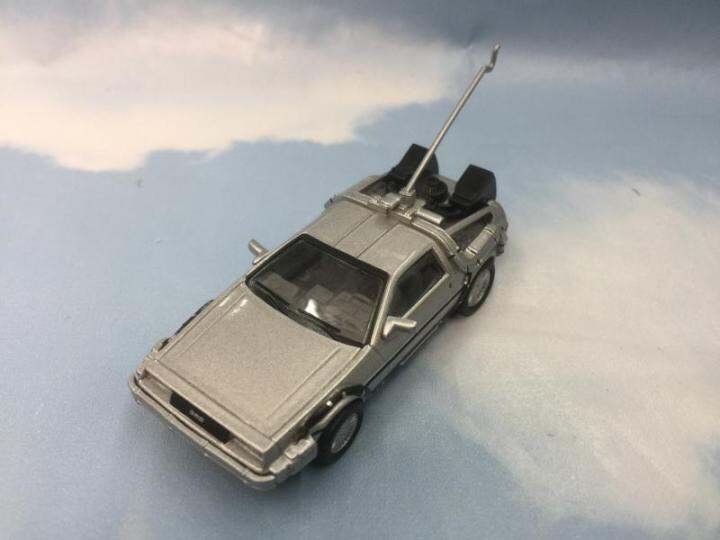 164-car-81-delorean-dmc-12-back-to-the-future-movie-real-rides-metal-diecast-model-car