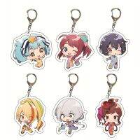 Japan Anime Zombie Land Saga Cosplay Keychain Minamoto Sakura Nikaidou Saki Mizuno Ai Konno Junko Figure Acrylic Pendant Keyring