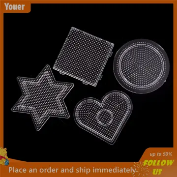 Youer】 Fashion 4pcs/lot Square Round Star Heart Perler Hama Beads Peg Board  Pegboard for 2.6mm