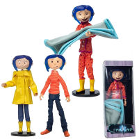 Coraline ตุ๊กตา NECA รูป B Obble หัวโจนส์หัวเคาะตุ๊กตาประตูลับ Y La Puerta Secreta เสื้อกันฝนตุ๊กตาตกแต่งของเล่น