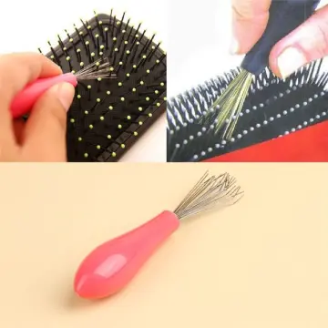 Hair Brush Cleaner Tool, Comb Cleaning Brush, Hairbrush cleaner, 2-in-1  Hair Brush Cleaning Tool, Embedded Comb Hair Brush Remover Rake, Removing  Hair