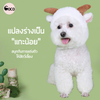 coco.pet หมวกแฟชั่นน้องแมว ขนาด 31-36 cm. นน.3-5 kg. หมวกสัตว์เลี้ยง หมวกแมว หมวกแฟนตาซี หมวก หมวกสัตว์เลี้ยงรูปแกะ