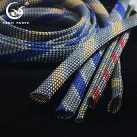 【cw】 10m 3   20mm XSSH Audio OEM HIFI Shield Suspension Screen Woven Rayon Nylon Cotton Snakeskin Mesh Knit Braided Cable Sleeve Tube