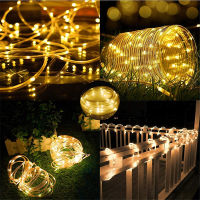 LED Garden Yard Solar Lamp String Lights 7M12M22M32M 300 LED Fairy Holiday Christmas Party Garland Solar Rope Tube Lamp Light