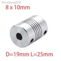 4PCS 8x10mm CNC Motor Jaw Shaft Coupler 8mm To 10mm Flexible Coupling OD 19x25mm wholesale Dropshipping